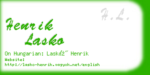 henrik lasko business card